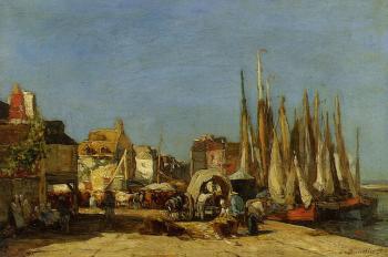 尤金 佈丹 Honfleur, the Quarantine Dock and the Cattle Market 尤金 佈丹 Honfleur, the Quarantine Dock and the Cattle Market